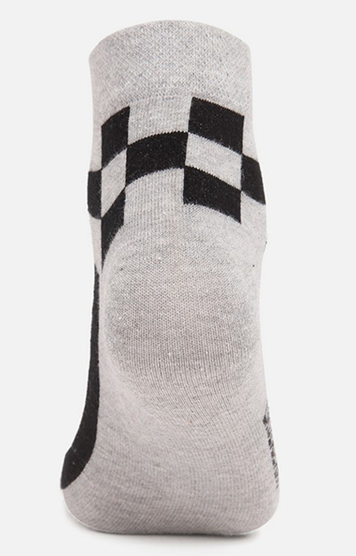 Men Premium Grey Ankle Length (Non Terry) Single Pair of Socks- UnderJeans by Spykar