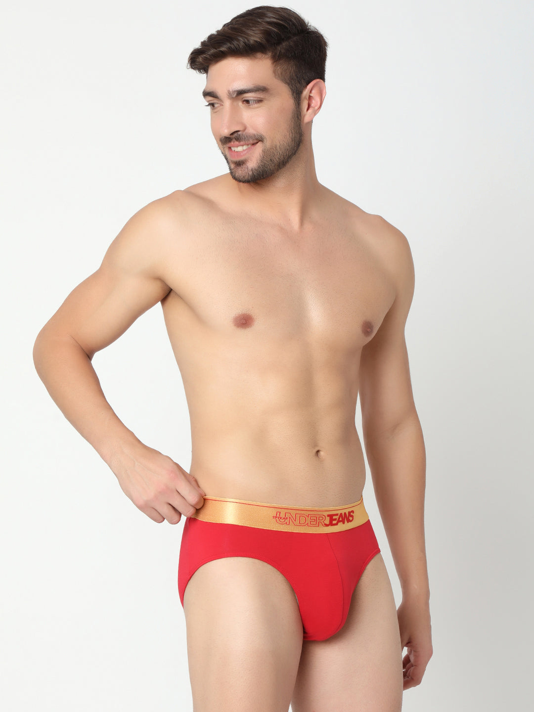 Underjeans By Spykar Men Assorted Cotton Blend Brief (Pack Of 2)
