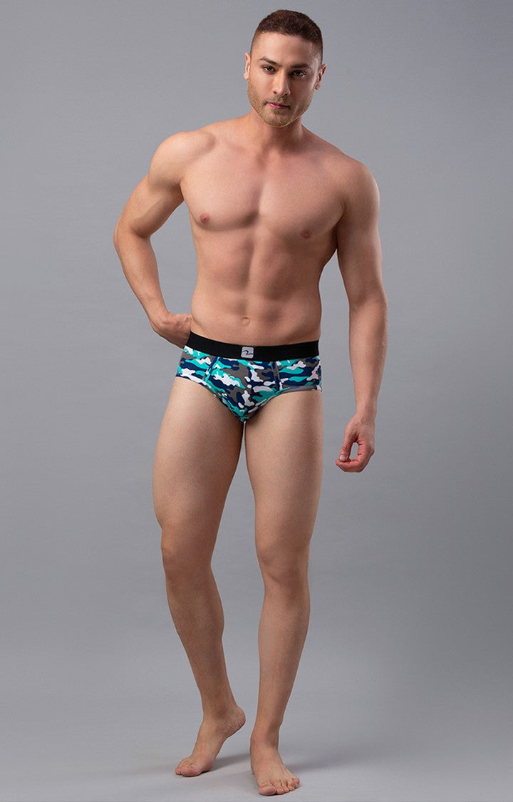 Print Cotton Brief For Men - Underjeans By Spykar