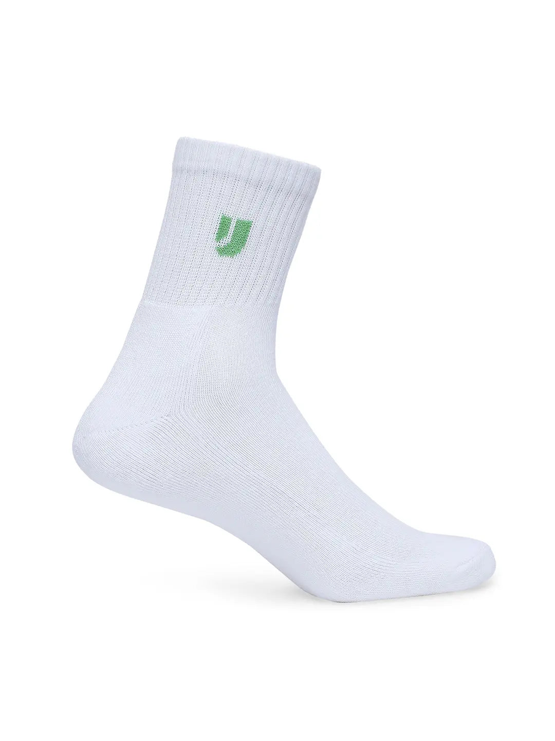 Men White & Anthra Melange Cotton Blend Ankle Length Socks - Pack Of 2 - Underjeans by Spykar
