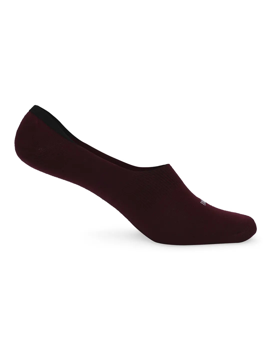 Men Maroon & Anthra Melange Cotton Blend No Show Socks - Pack Of 2 - Underjeans By Spykar