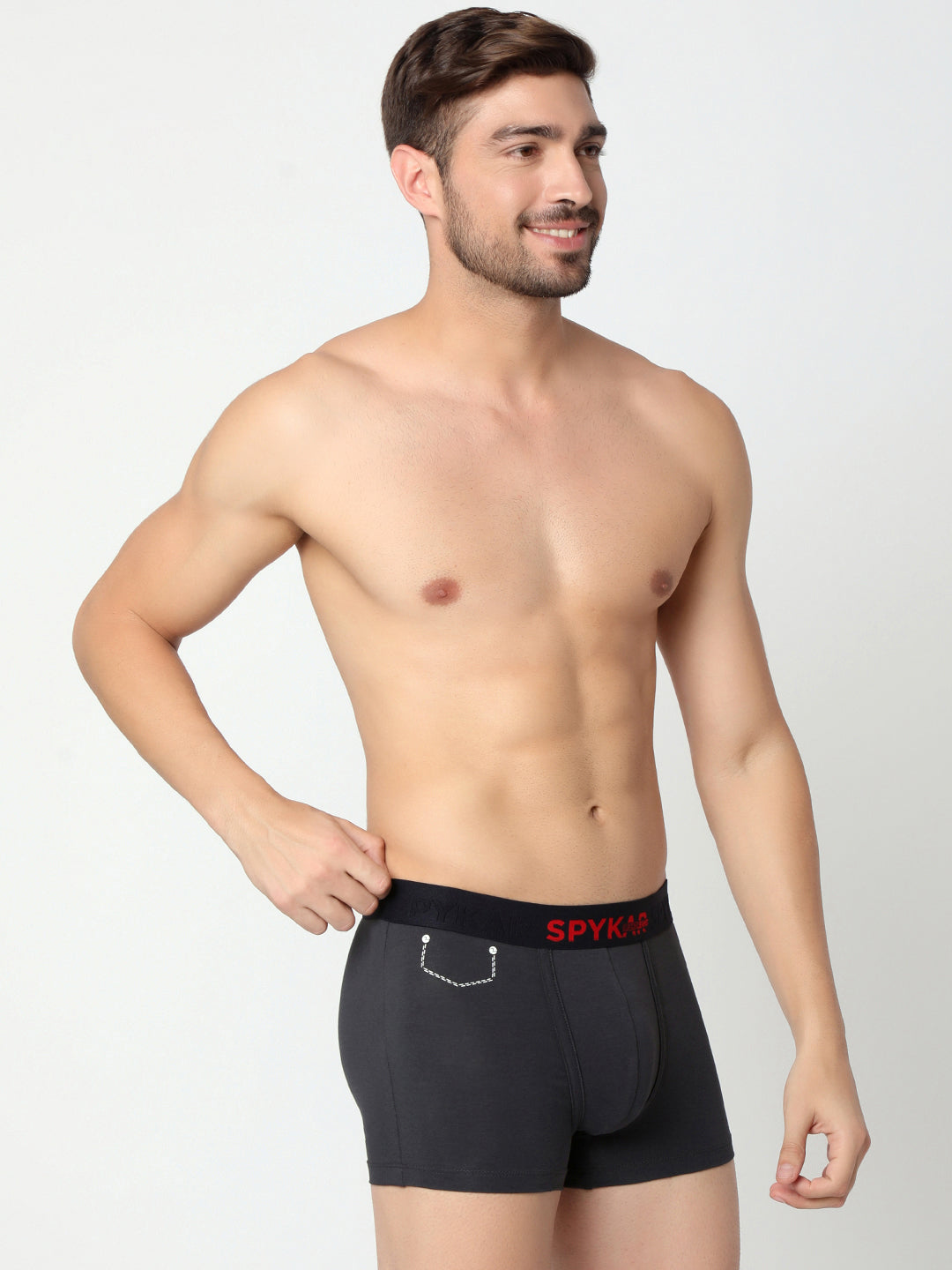 Underjeans By Spykar Men Assorted Cotton Blend Trunk (Pack Of 2)