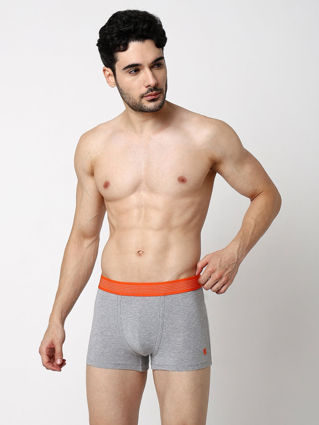 Men Premium Cotton Blend Trunk Pack Of 2- Underjeans By Spykar