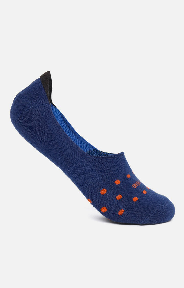 Men Grey Blue Navy No Show (Pack Of 3) Socks- Underjeans By Spykar