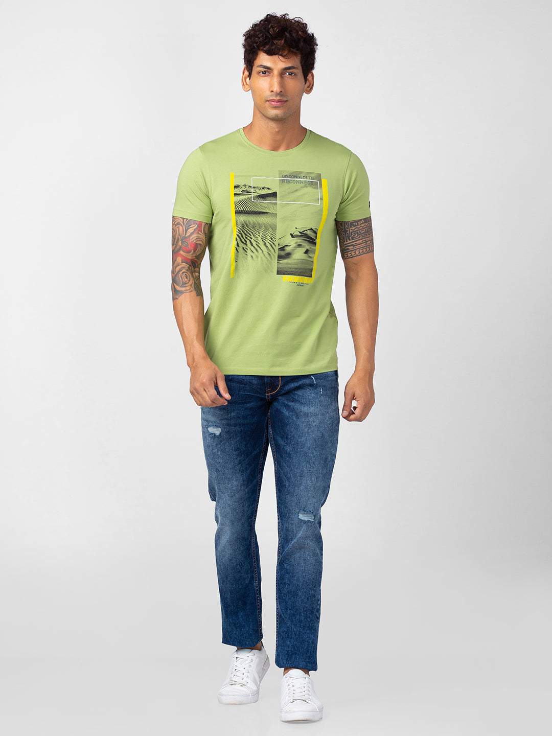 Spykar Men Dark Blue Cotton Regular Fit Narrow Length Jeans (Rover)