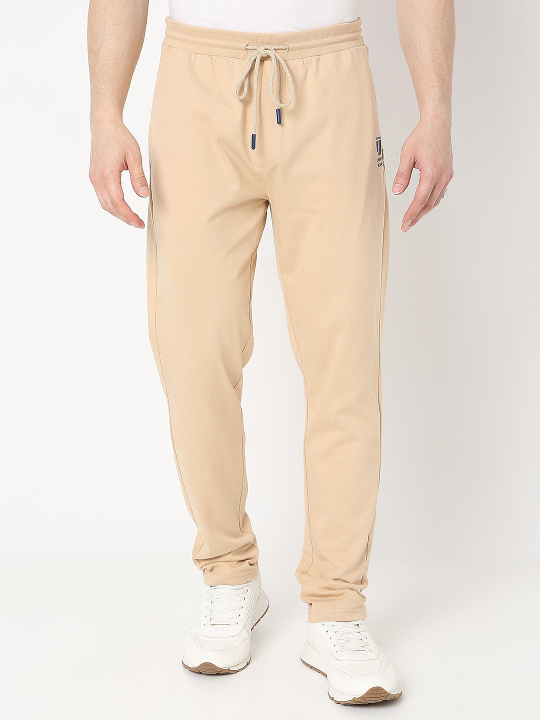 Underjeans by Spykar Men Knitted Beige Pyjama