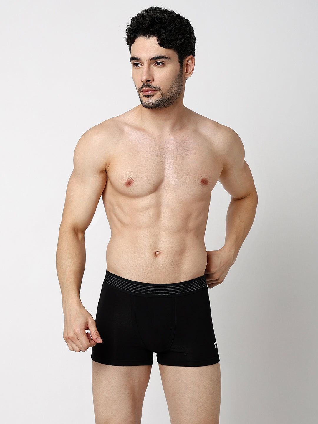 Men Premium Cotton Blend Trunk Pack Of 2- Underjeans By Spykar