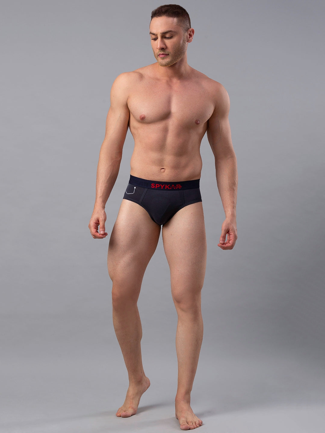Men Cotton Blend Brief Pack Of 2- Underjeans By Spykar
