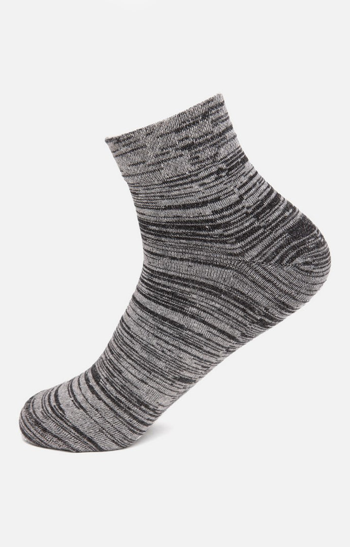 Men Grey Ankle Length (Non Terry) Single Pair Of Socks- Underjeans By Spykar