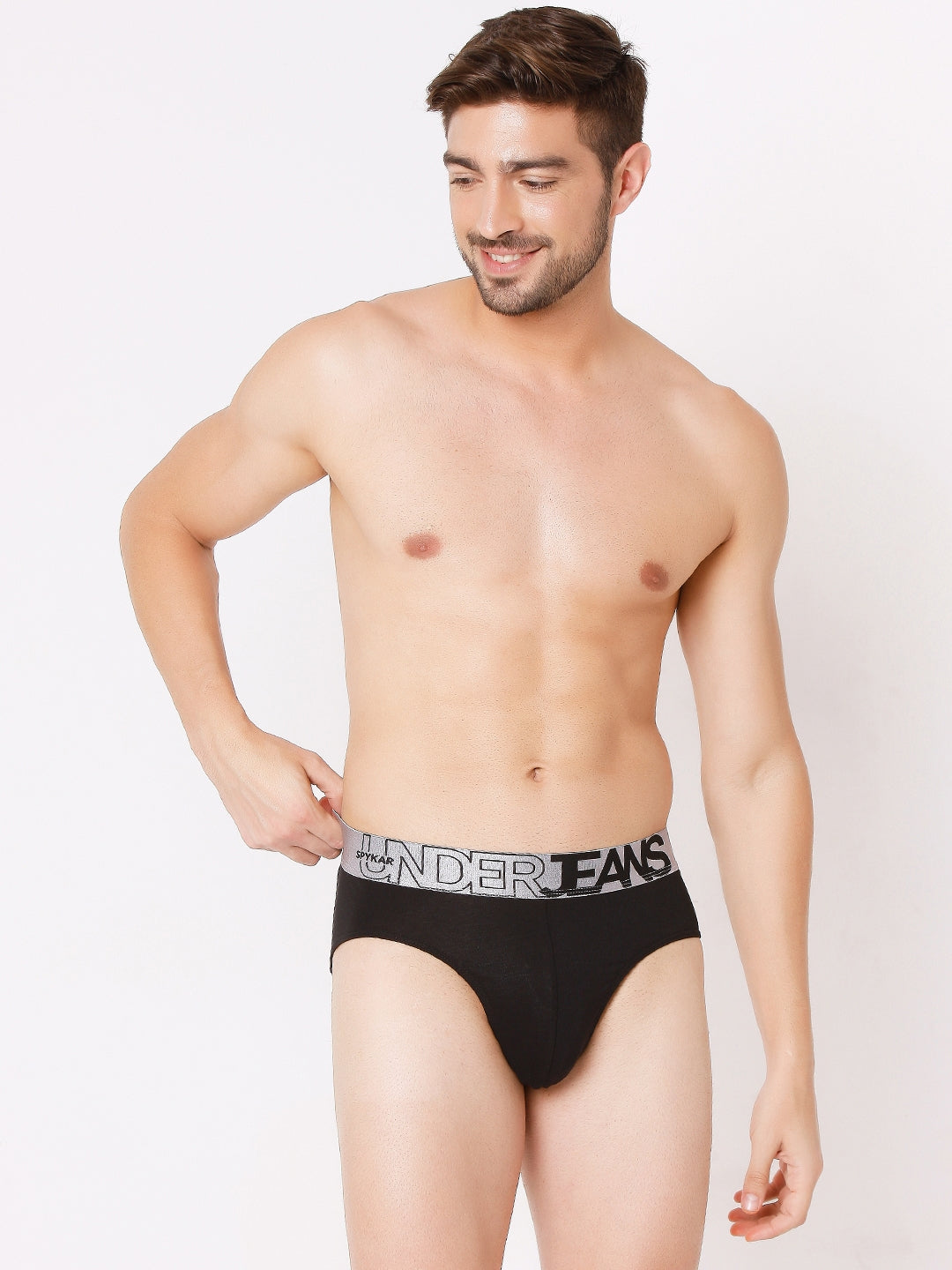 Men Cotton Blend Brief Pack Of 1- Underjeans By Spykar