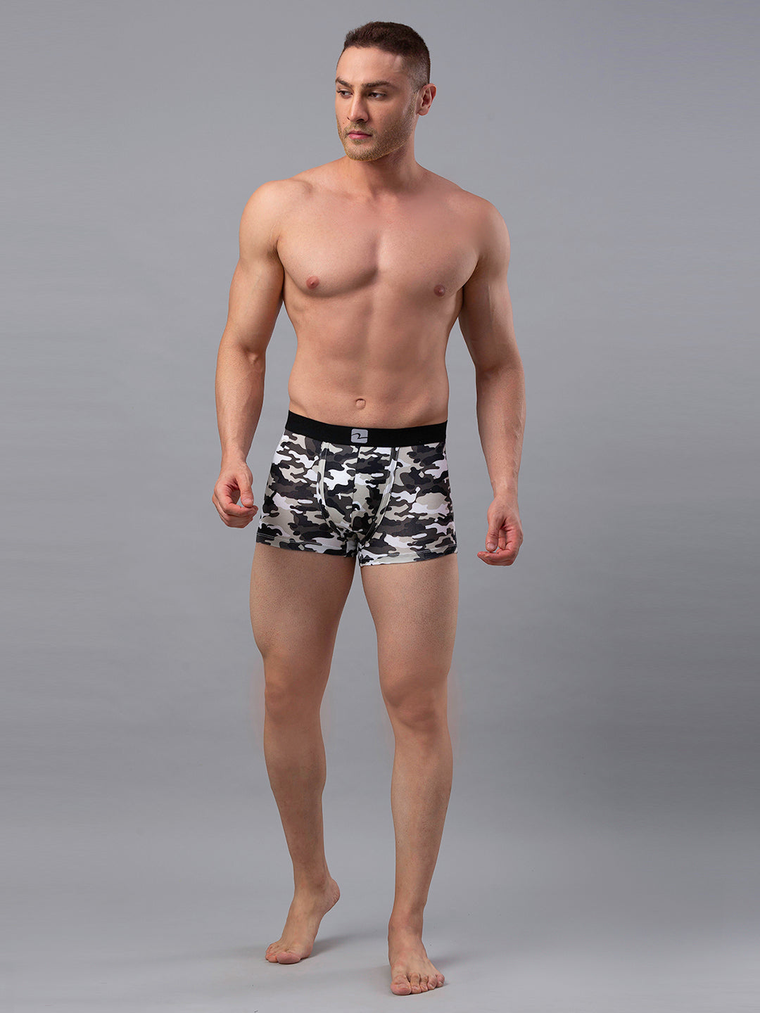 Men Premium Cotton Blend Camo 1 Trunk - (Pack Of 2)- Underjeans By Spykar