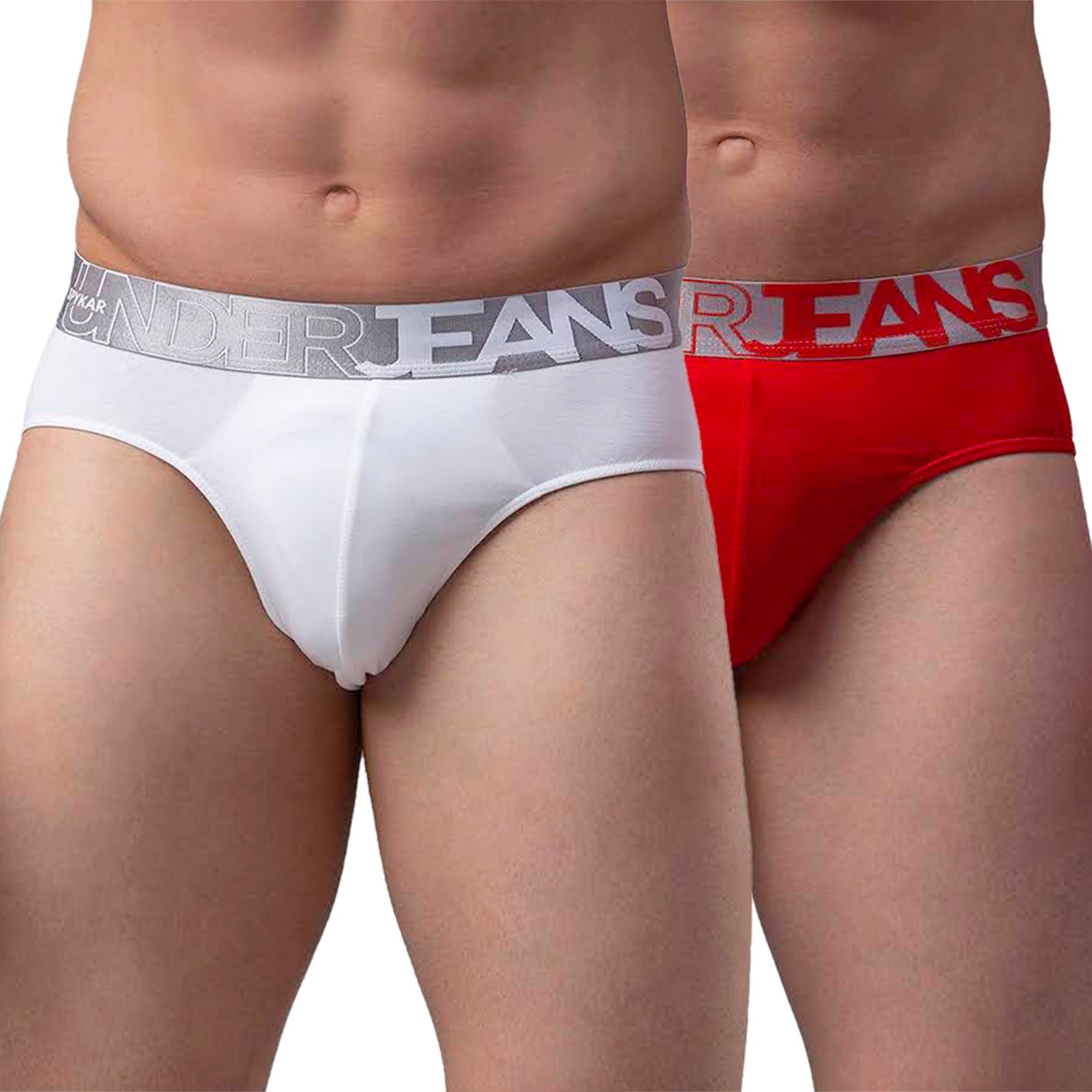 Men Cotton Blend Brief (Pack Of 2)- Underjeans By Spykar