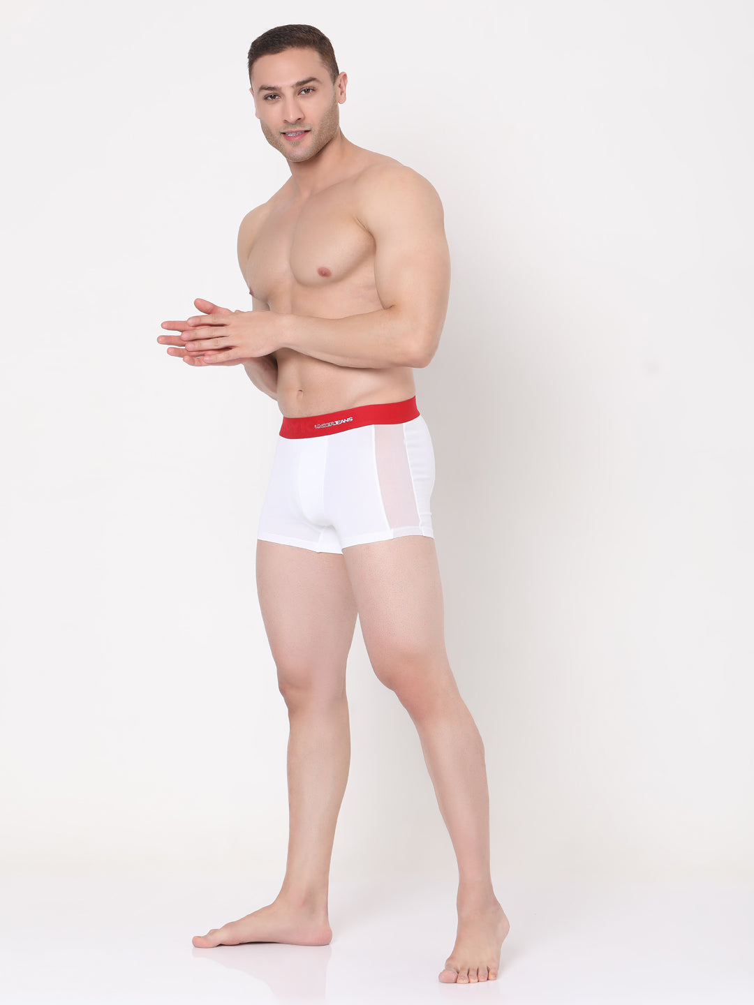 Underjeans By Spykar Men White Cotton Blend Trunk