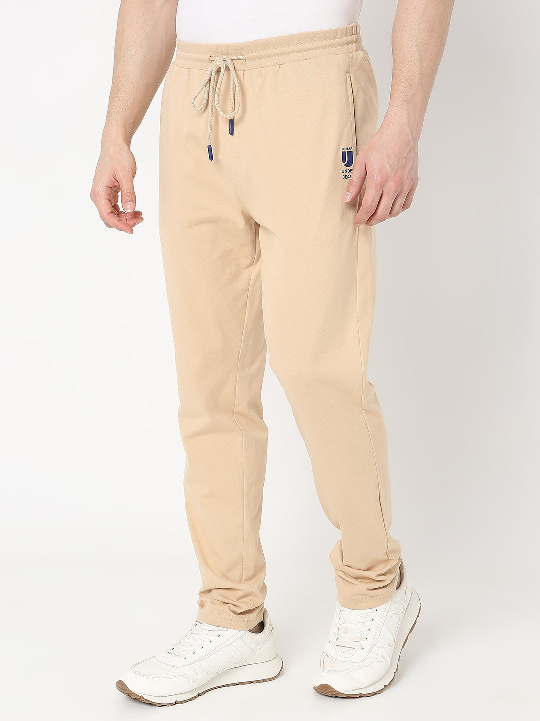 Underjeans by Spykar Men Knitted Beige Pyjama