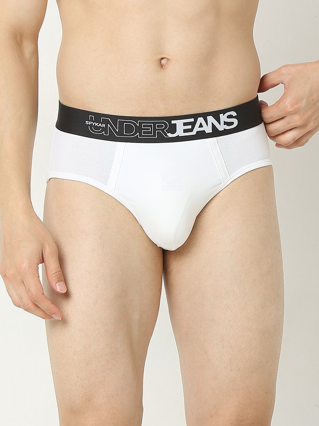 Underjeans By Spykar Men White Brief Pack Of 2