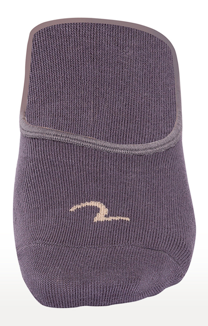 Spykar Grey & Beige Solid Shoe Liners Ped Socks - Pack Of 2