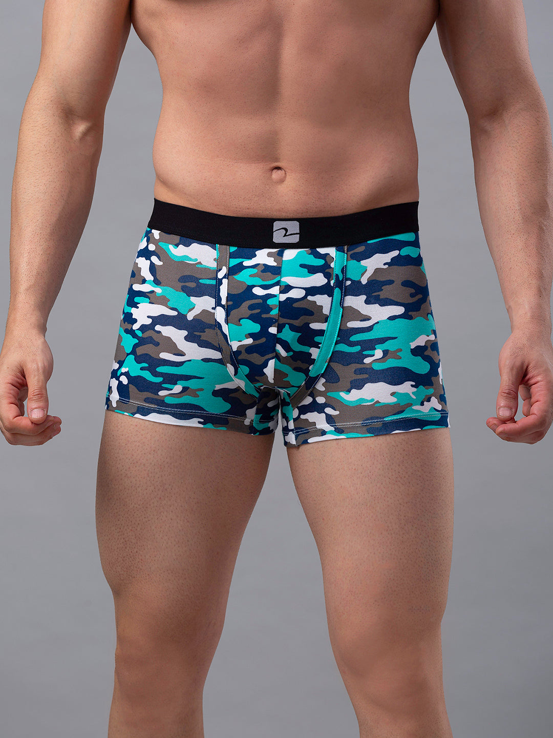 Men Premium Camo 2 Cotton Blend Trunk- Underjeans By Spykar