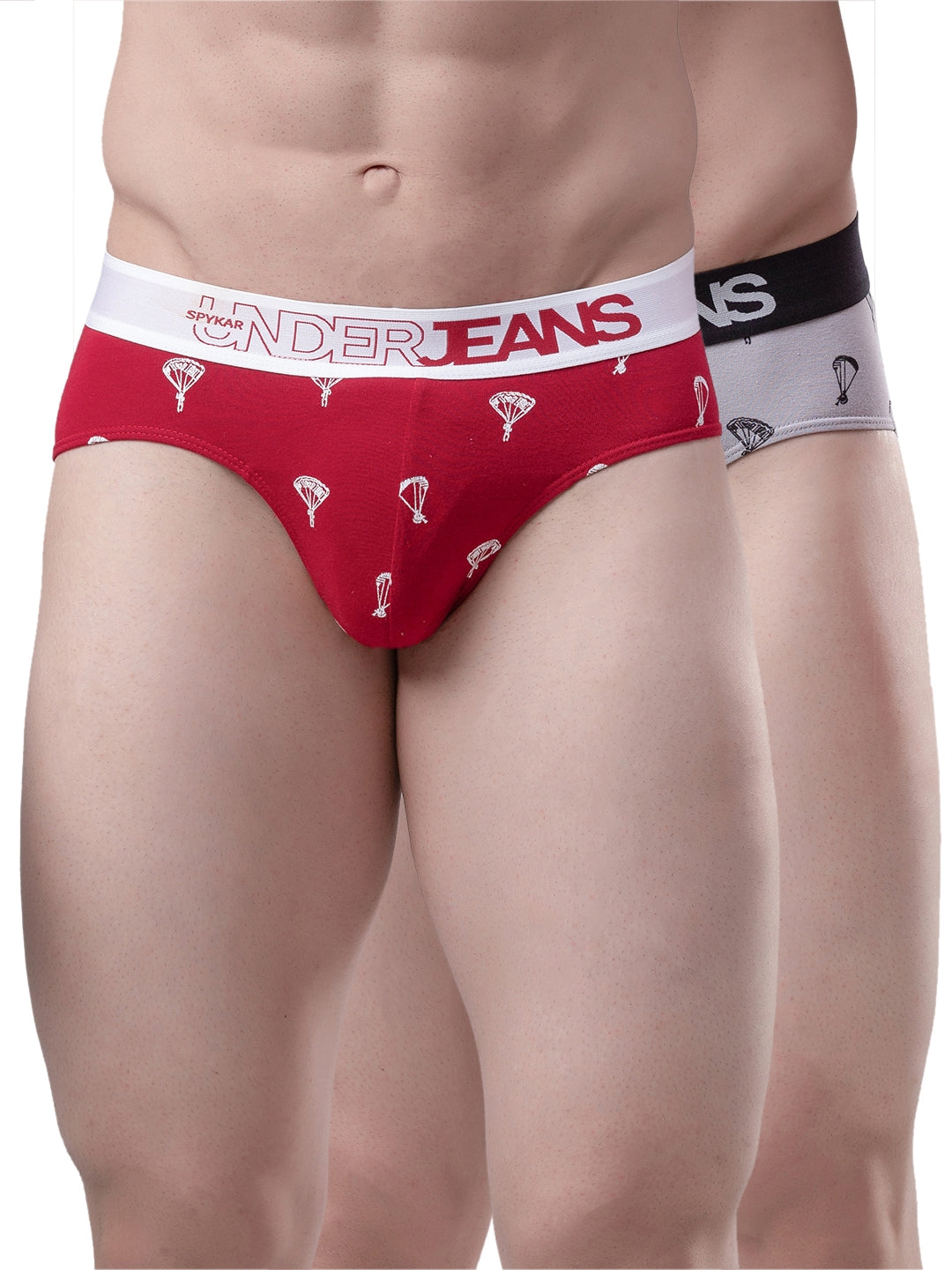 Men Cotton Blend Brief (Pack Of 2)- Underjeans By Spykar