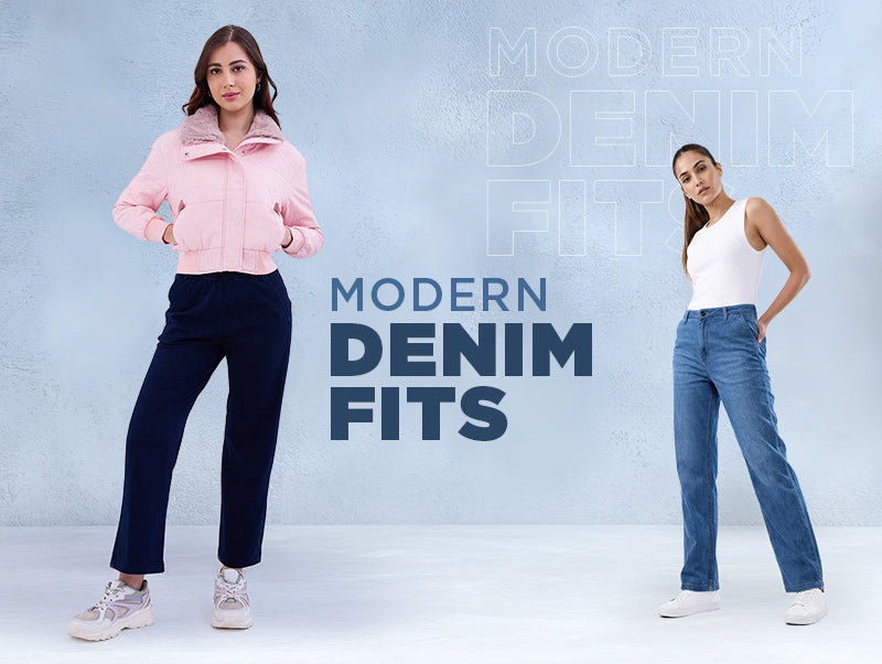 Modern Denim Fits for Women Featuring Stylish Jeans and Trendy Casual Outfits