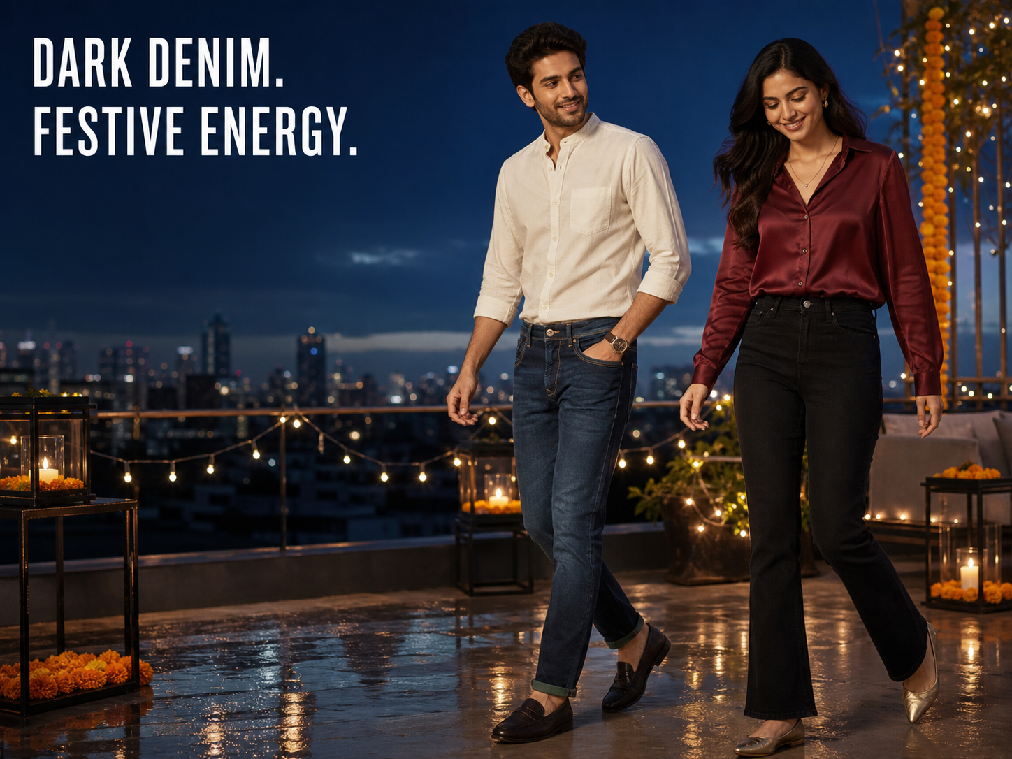 Dark-Wash Denim for the Festive Transition: 8 Smart-Casual Looks