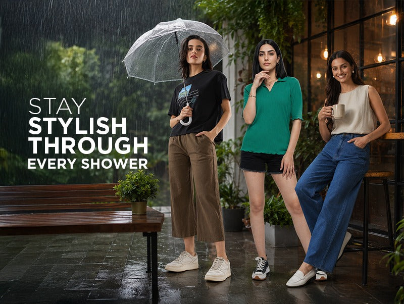 Stylish and Comfortable Monsoon Outfits for Trendy Rainy-Day by Spykar
