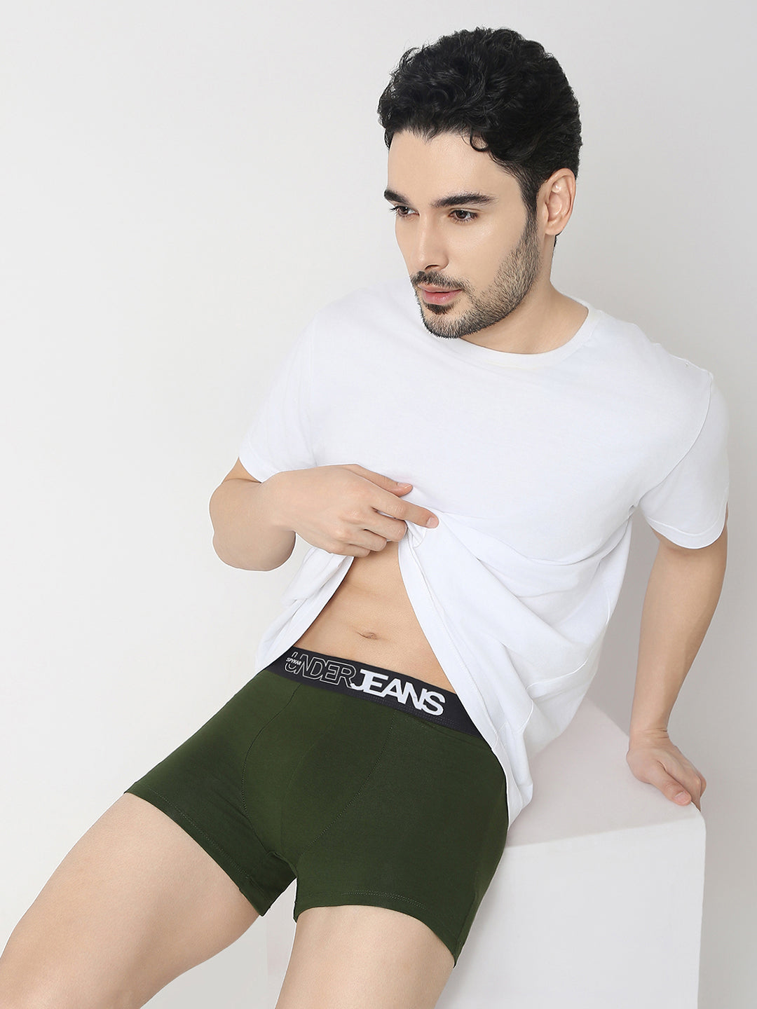 Underjeans Pack Of 2 Navy & Olive Trunk