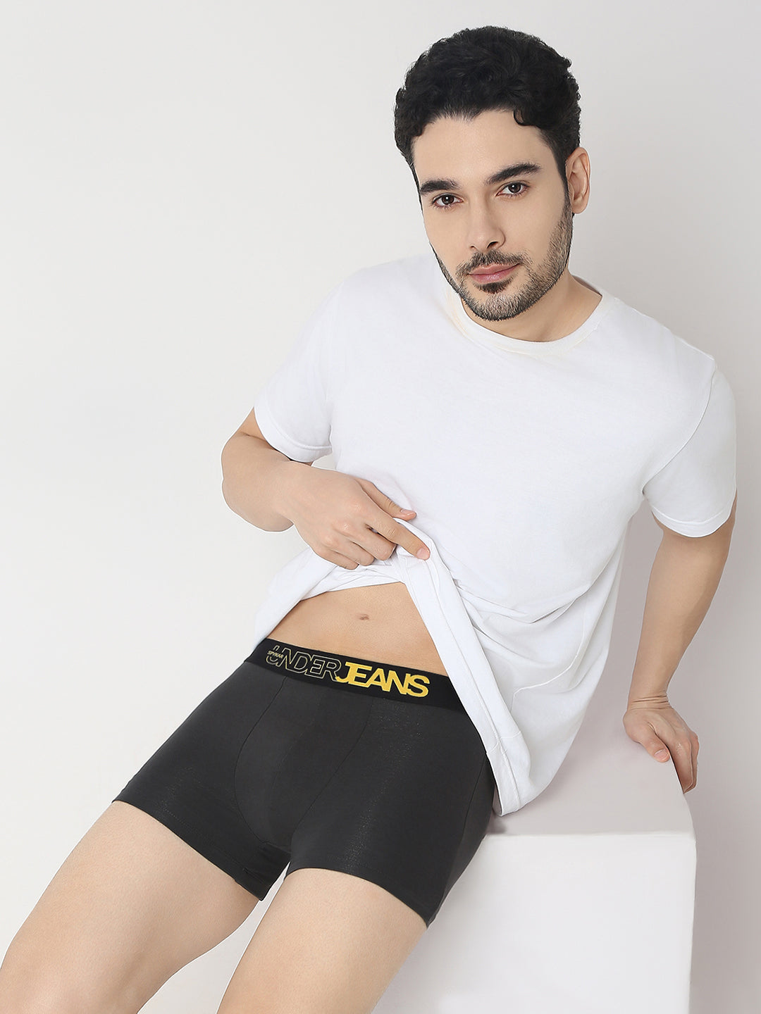Underjeans Pack Of 2 Solid Regular Fit Trunks