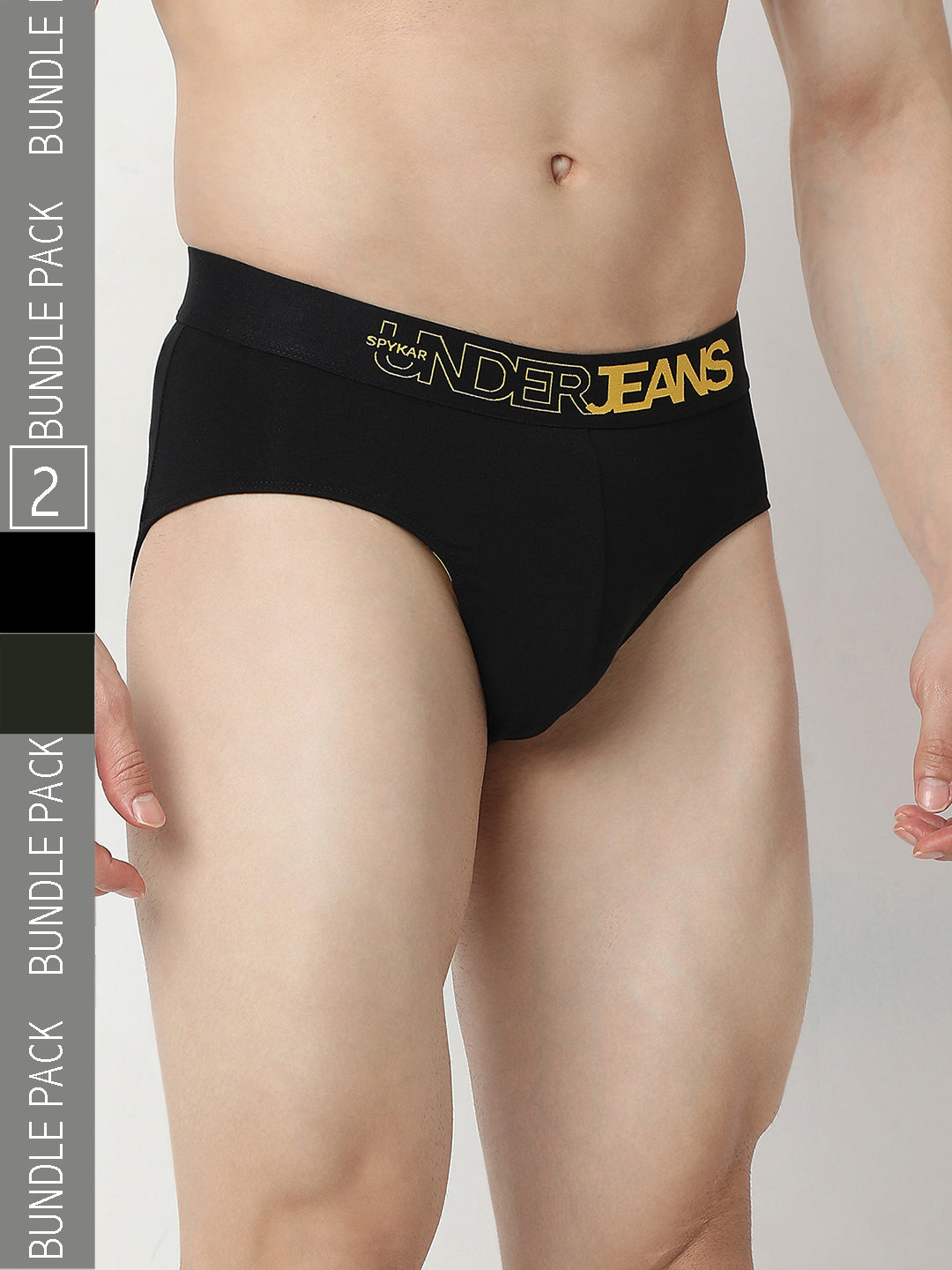 Underjeans Olive & Black Brief