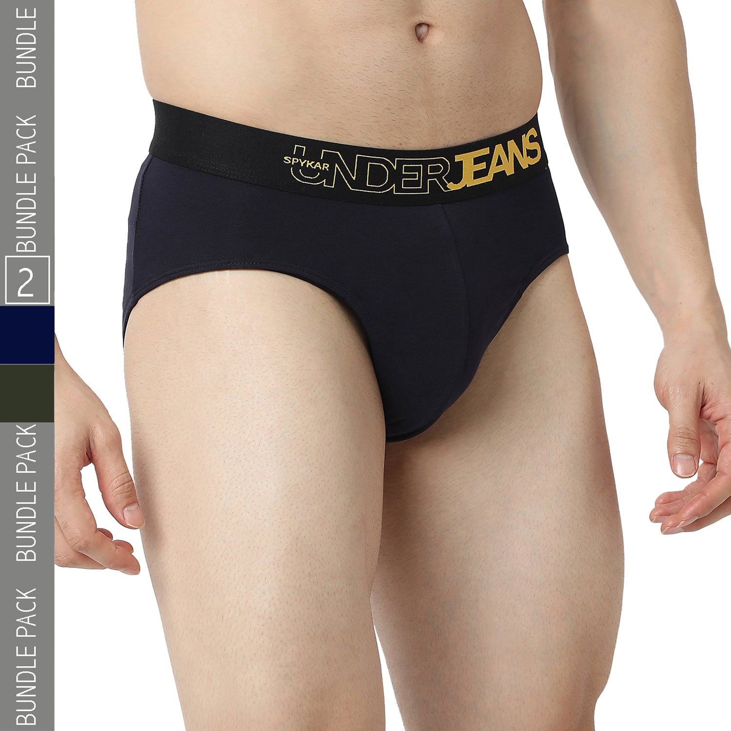 Underjeans Navy & Olive Brief