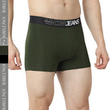 Underjeans Pack Of 2 Olive & Black Trunk