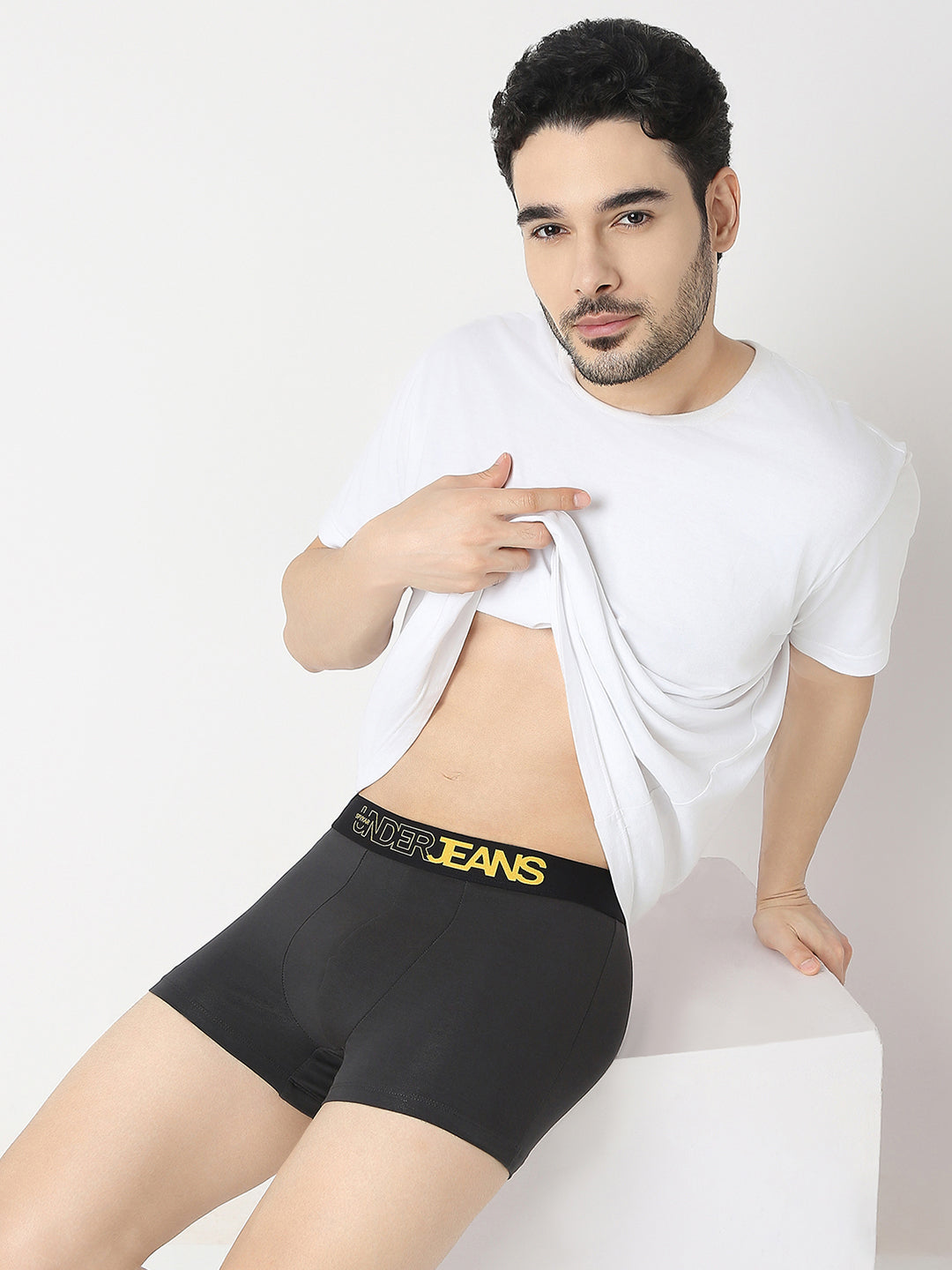 Underjeans Pack Of 2 Dark Grey & Olive Trunk