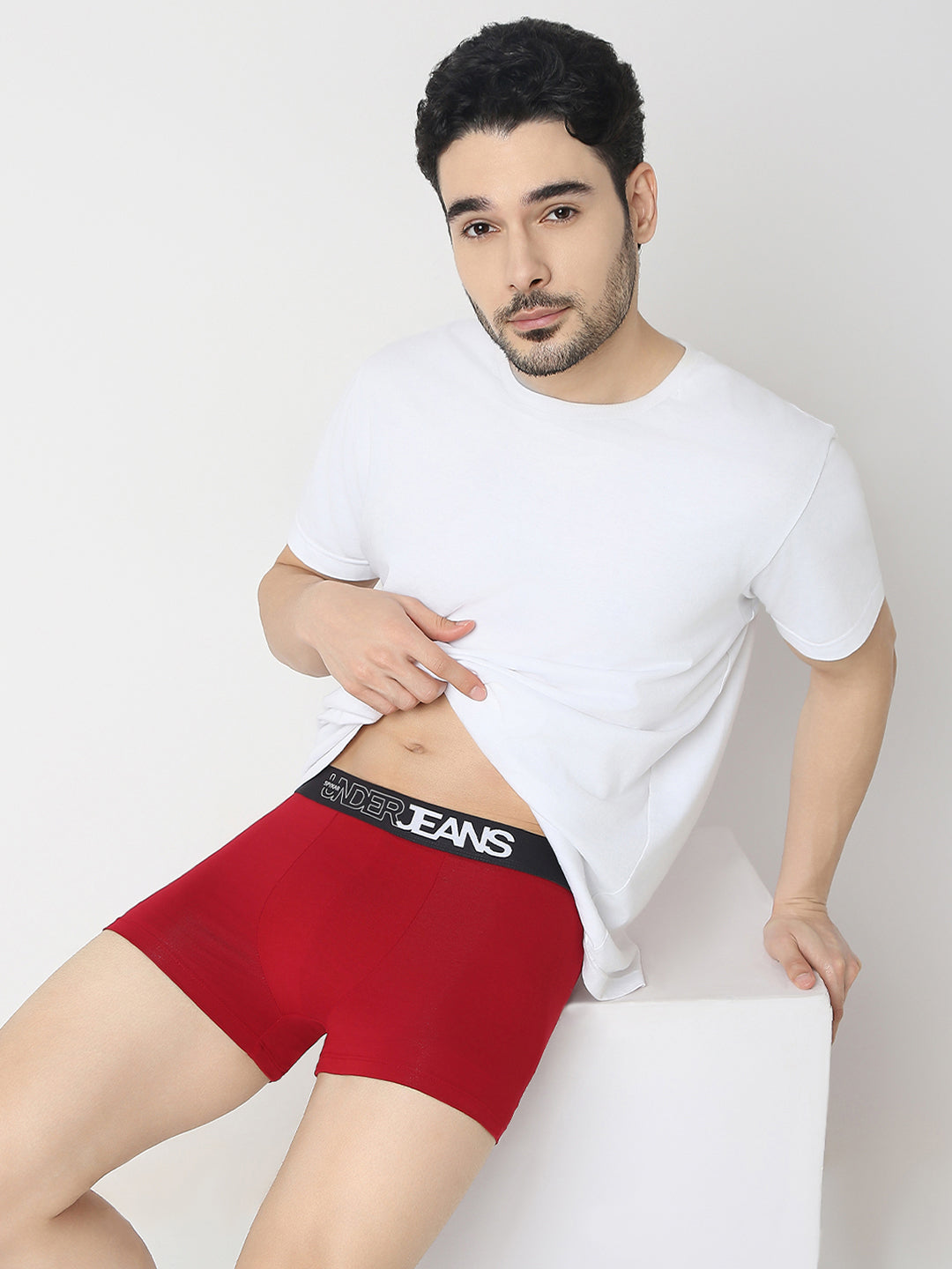 Underjeans Pack Of 2 Solid Regular Fit Trunks