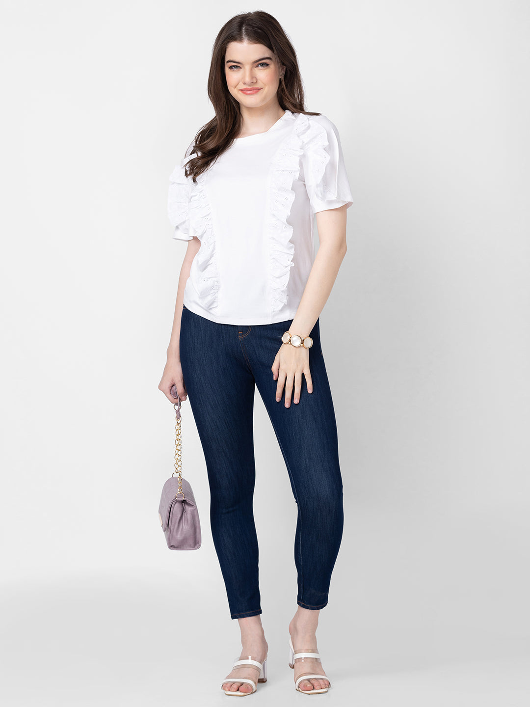 Women Alexa Jeans Super Skinny Fit Dark Blue High Rise