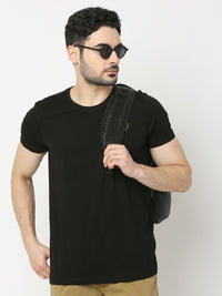 Unisex Black & Olive Polyester Backpack