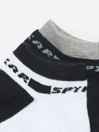 Pack Of 2 Navy Grey Solid Mens Ankle Length Socks