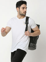 Unisex Black And Grey Backpack