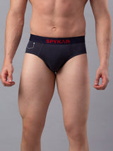 Underjeans By Spykar Men Premium Cotton Blend Grey Brief