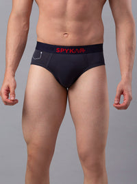 Underjeans By Spykar Men Premium Cotton Blend Grey Brief