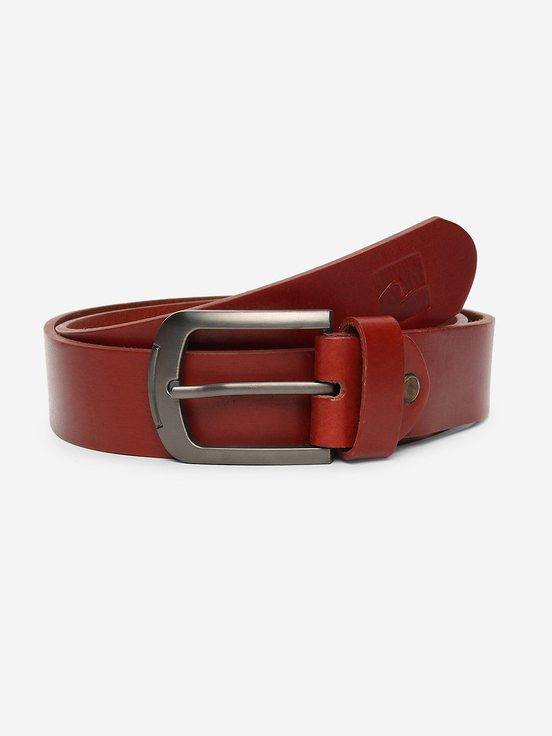 Wine Solid Mens Belt