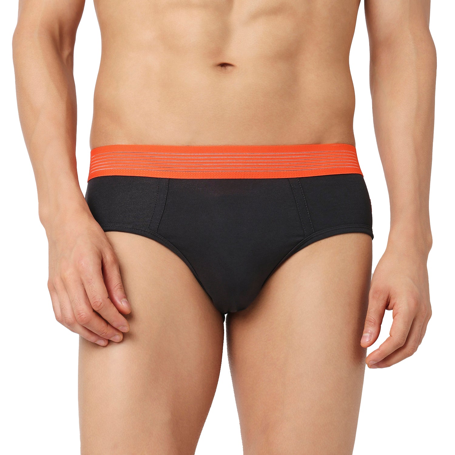 Underjeans Pack Of 2 Cotton Blend Solid Mid-Rise Briefs