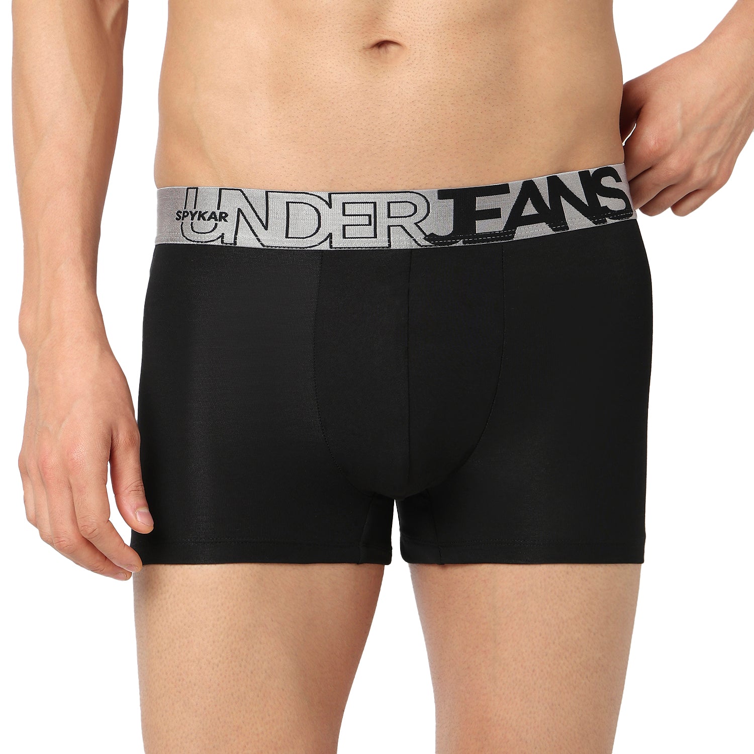 Underjeans Pack Of 3 Cotton Blend Solid Mid-Rise Trunks