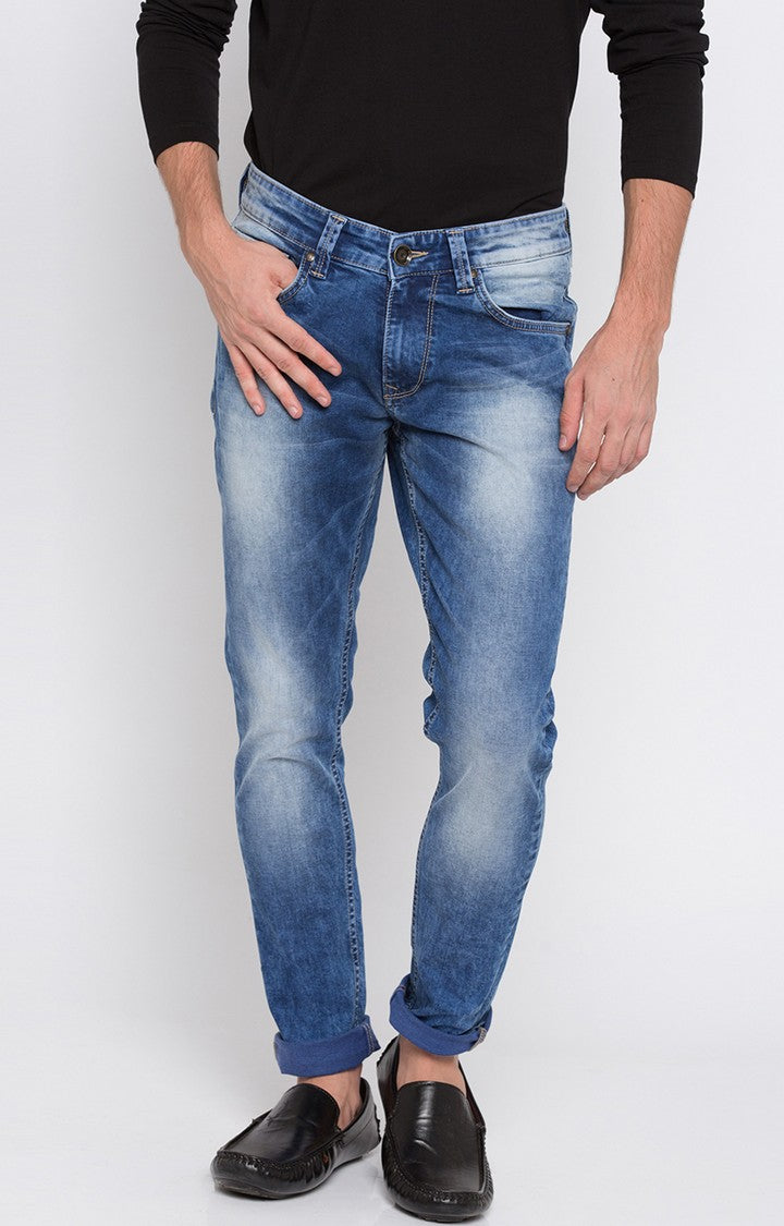 Spykar Men Cotton Low-Rise Skinny Jeans