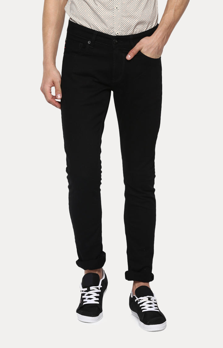 Spykar Men Black Solid Skinny Fit Jeans