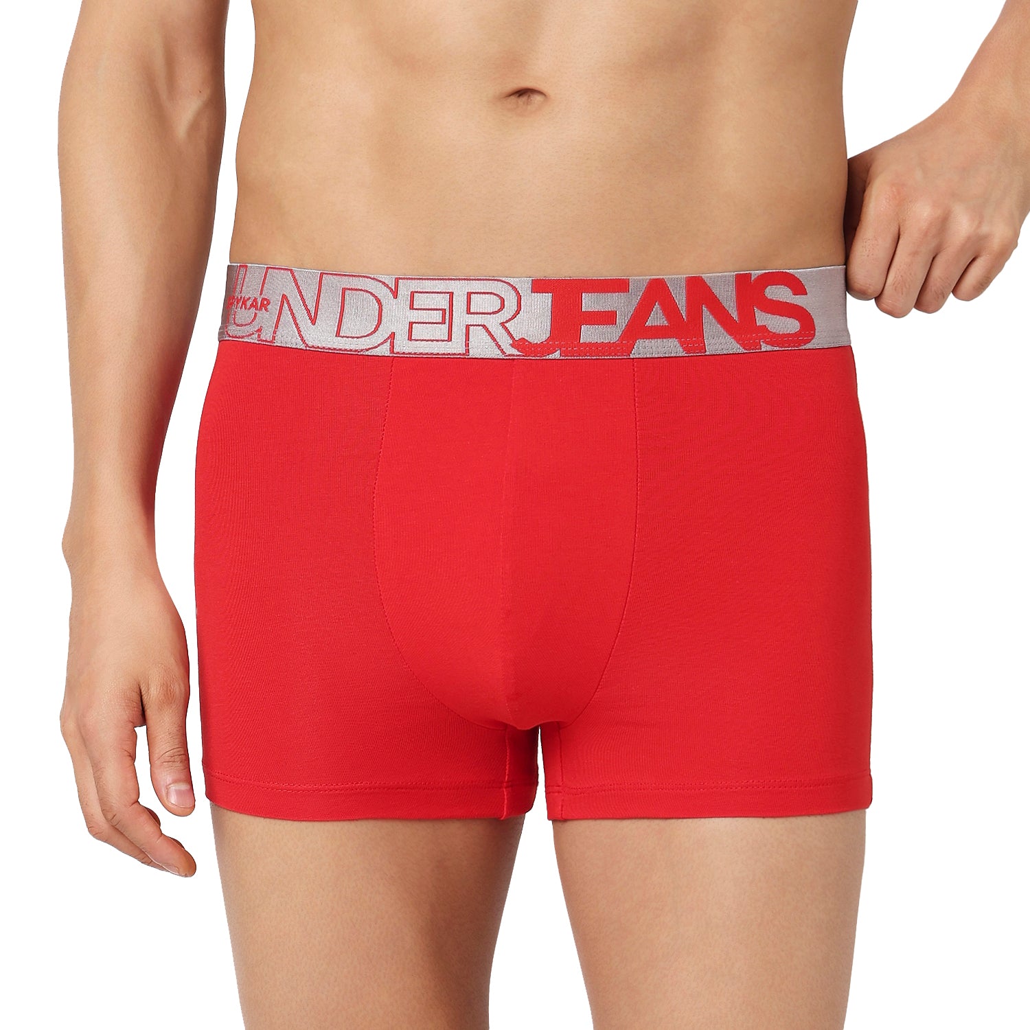 Underjeans Pack Of 2 Cotton Blend Solid Mid-Rise Trunks