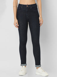 Women Emma Jeans Slim Fit Dark Blue High Rise