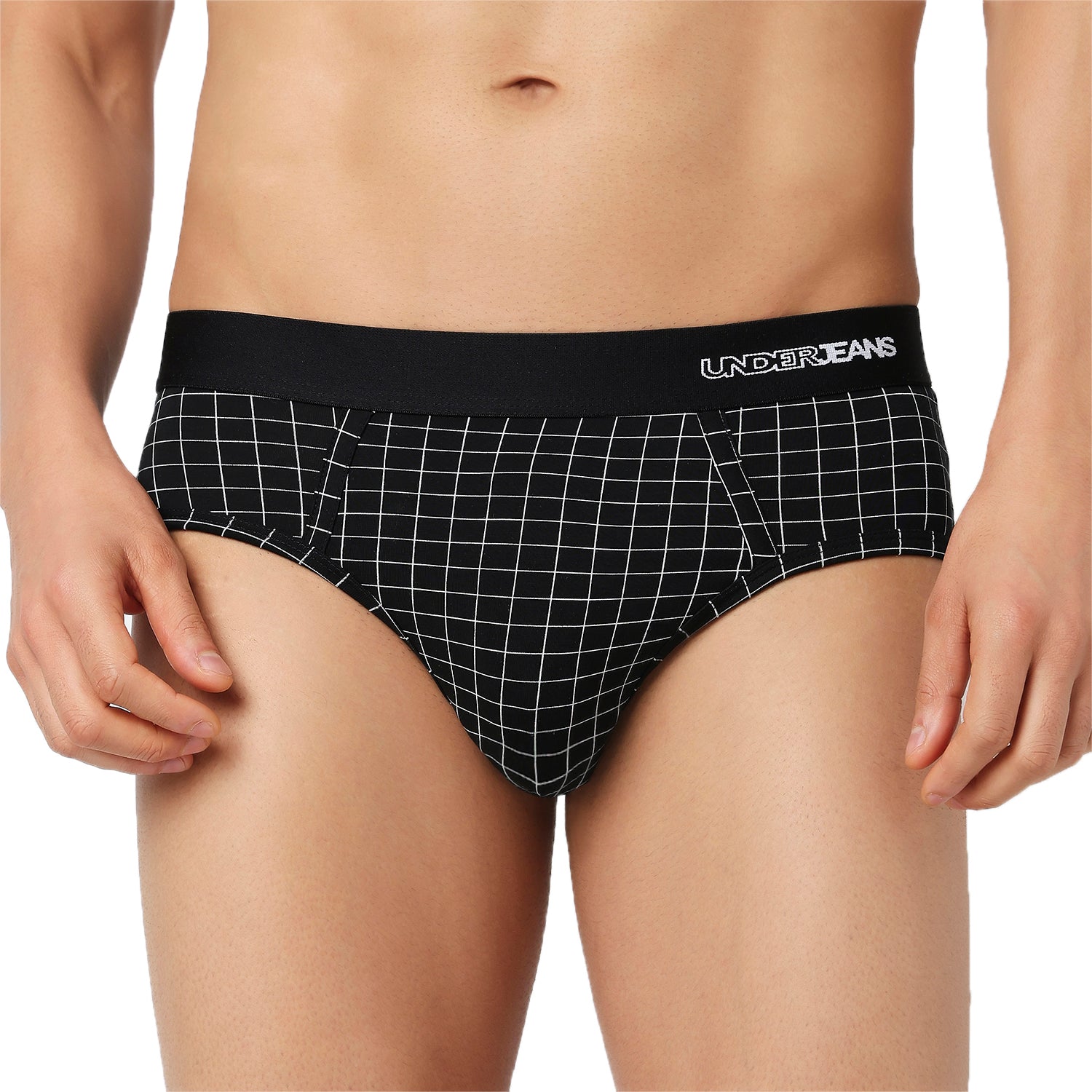 Underjeans Pack Of 2 Cotton Blend Print Mid-Rise Briefs
