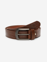 Tan Solid Mens Belt