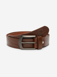 Tan Solid Mens Belt
