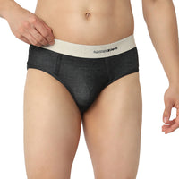 Underjeans Black Regular Fit Ultrasoft Brief