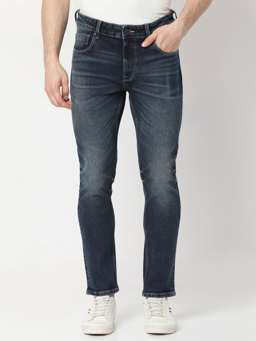 Spykar Regular Fit Mid Rise Jeans For Men